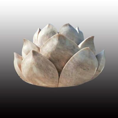 晚霞红中式石雕喷泉大型广场定制