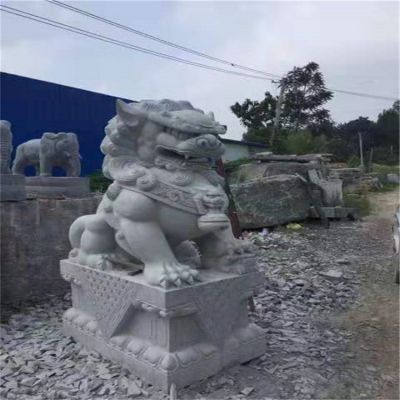 企业酒店门口大型青石大理石石雕镇宅招财狮子博鱼网页版