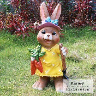 儿童乐园一只呆萌卡通玻璃钢兔子博鱼网页版