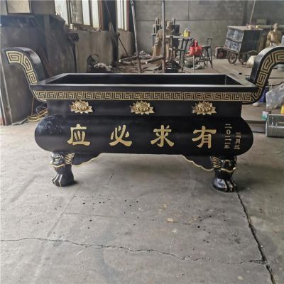大型玻璃钢仿铜园林户外景区寺庙香炉博鱼网页版
