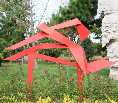 小区街边摆放抽象跨栏不锈钢博鱼网页版