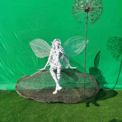 户外园林不锈钢抽象花仙子博鱼网页版