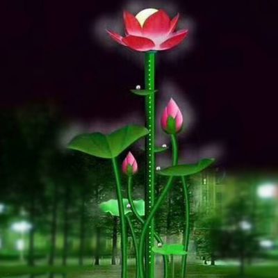 公园绿地摆不锈钢花朵博鱼网页版