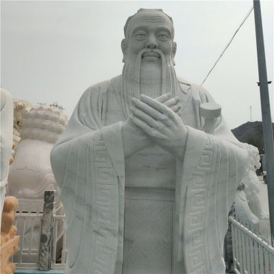校园广场大理石石雕古代名人雕