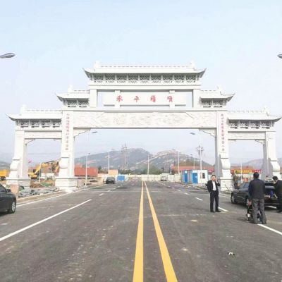 大理石石雕户外村口街道大型石牌坊博鱼网页版