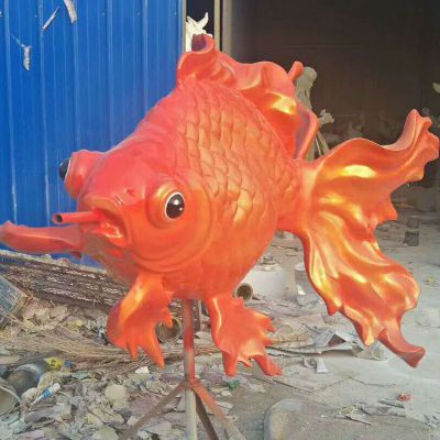 户外大型玻璃钢仿真鲤鱼摆件