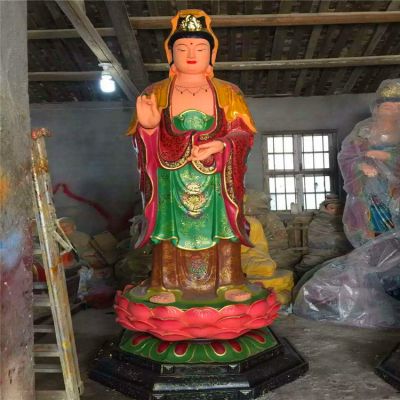 景区玻璃钢彩绘神佛供奉西方三圣博鱼网页版
