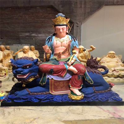 玻璃钢彩绘寺庙供奉菩萨文殊普贤博鱼网页版