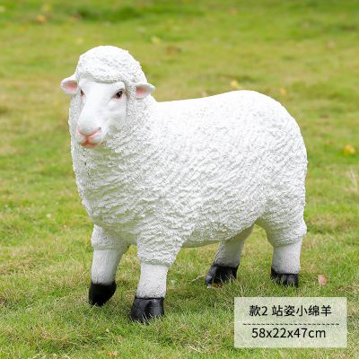 公园里摆放的直视的玻璃钢仿真绵羊博鱼网页版