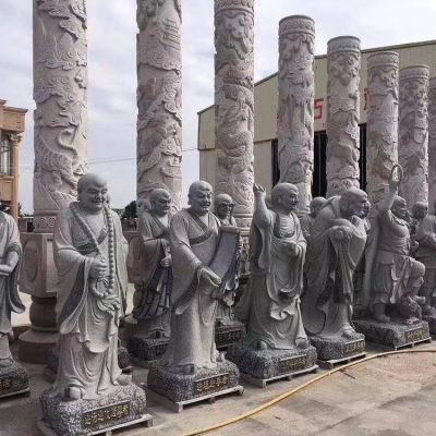 大理石石雕寺庙宗教十八罗汉博鱼网页版
