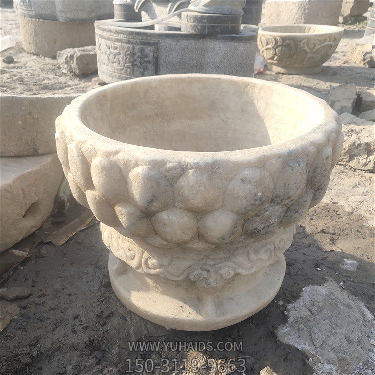 大理石石雕户外园林庭院水缸博鱼网页版