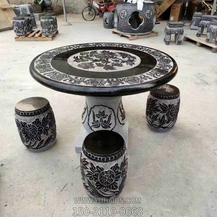 家居户外青石石雕石桌石凳博鱼网页版