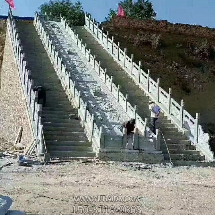 景区楼梯石栏杆，汉白玉石刻浮雕博鱼网页版