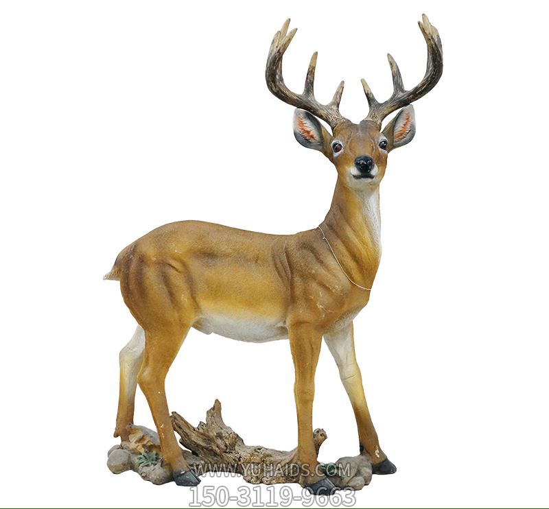 景区大型玻璃钢站立的鹿博鱼网页版