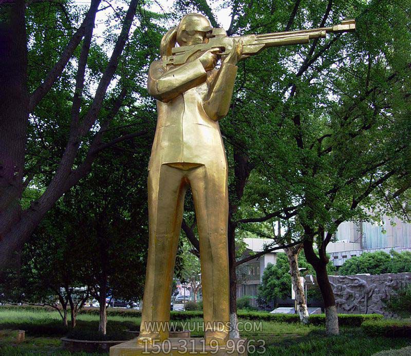 公园广场不锈钢射击运动员博鱼网页版