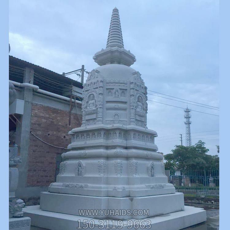 西藏景区汉白玉石雕舍利塔佛塔博鱼网页版