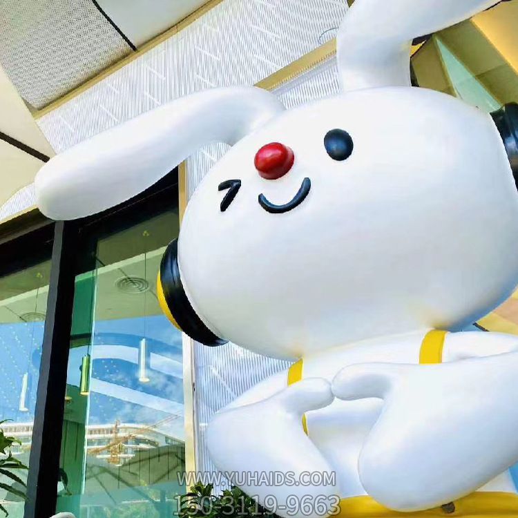 游乐场大号比心玻璃钢兔子博鱼网页版