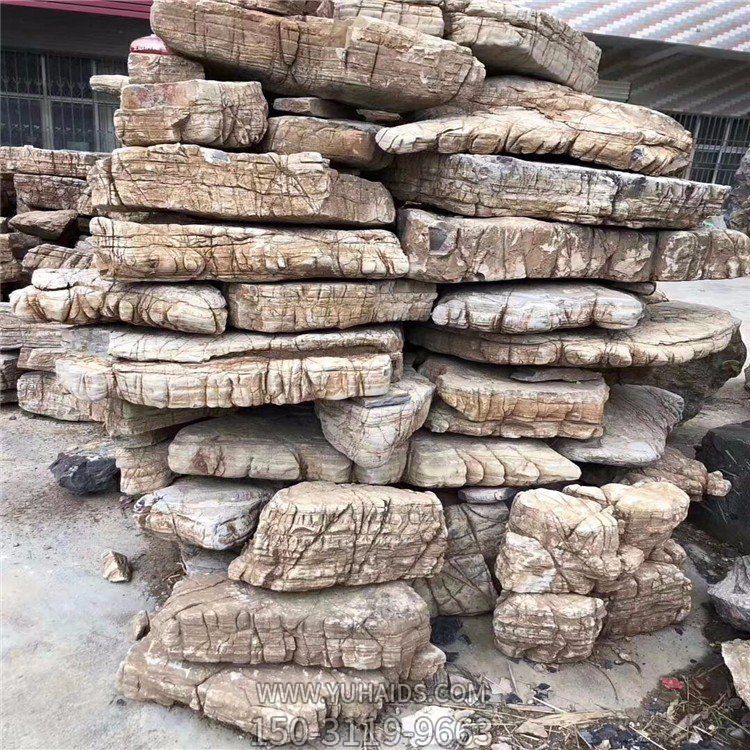 龟纹石天然原石假山石材 户外小区别墅门口摆件博鱼网页版