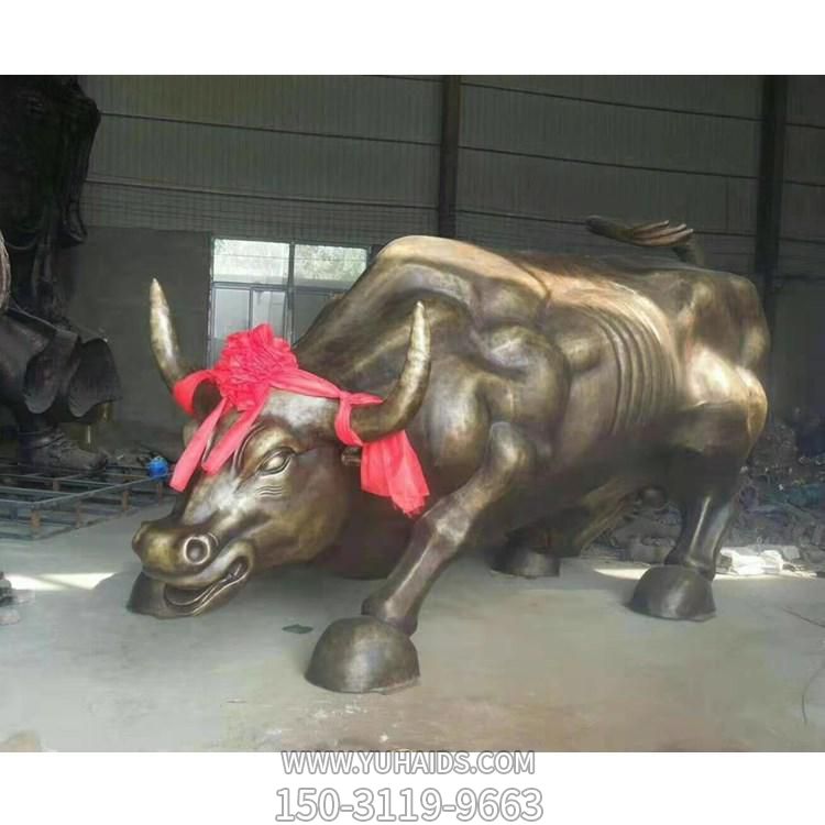 广场工厂企业玻璃钢仿铜华尔街牛博鱼网页版