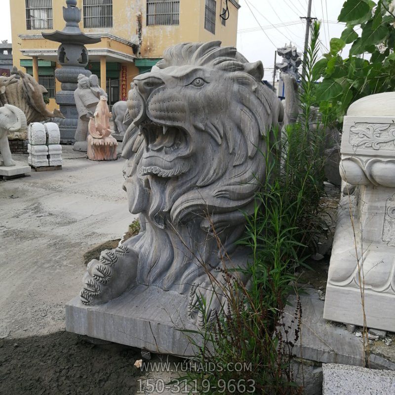 大理石石雕别墅大型招财狮子博鱼网页版