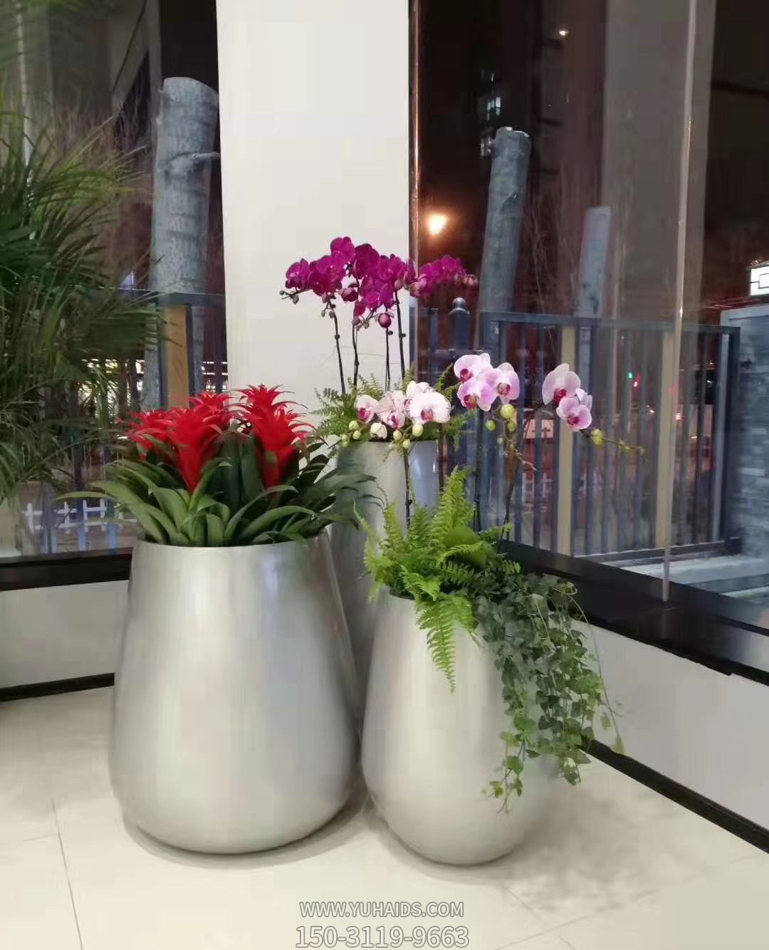 不锈钢抛光室内花盆博鱼网页版