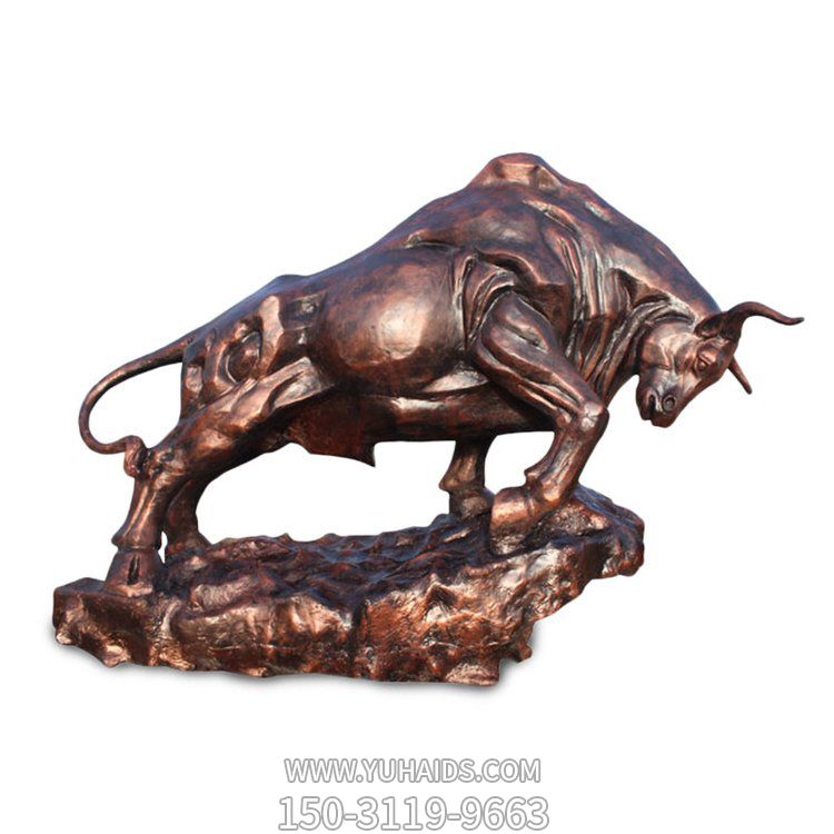 玻璃钢牧童骑牛博鱼网页版华尔街铜牛摆件 商业美陈开业景观