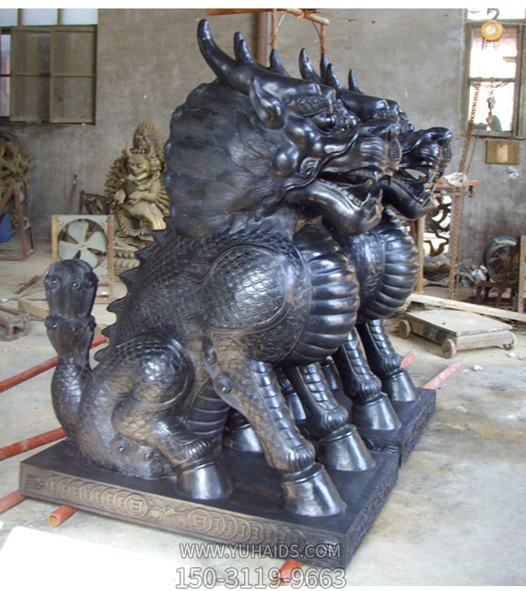 户外庭院玻璃钢大型仿真动物景观神兽麒麟博鱼网页版