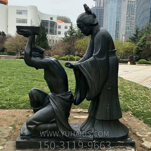 玻璃钢仿铜成语典故岳母刺字人物情景小品博鱼网页版