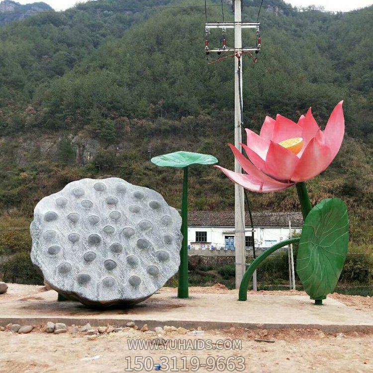 广场不锈钢彩绘创意莲花莲蓬博鱼网页版