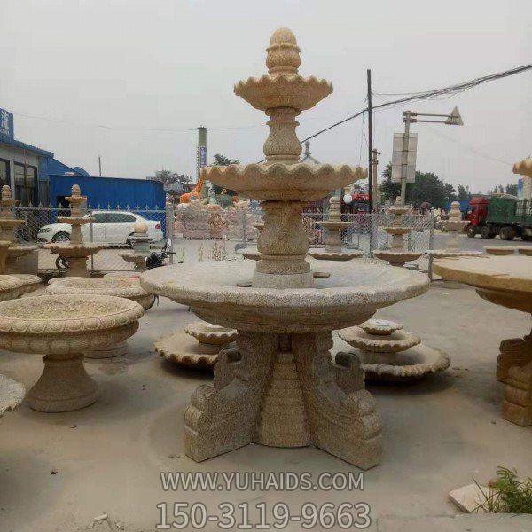 工艺品石雕喷泉花岗岩欧式多层喷泉博鱼网页版