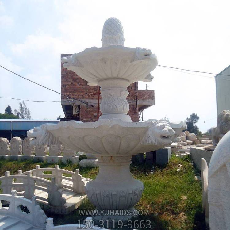 大理石石雕户外园林大型园林景观水景喷泉博鱼网页版