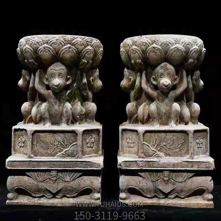 仿古做旧青石石雕花架博鱼网页版