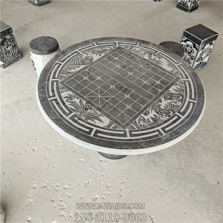 青石石雕户外园林景观石桌石凳博鱼网页版