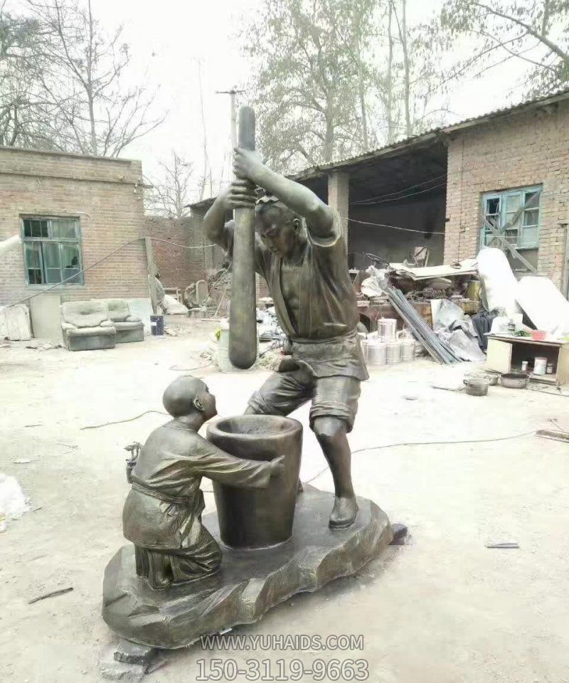 商业街摆放制作传统小吃打糍粑人物玻璃钢仿铜博鱼网页版