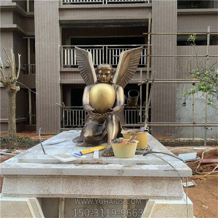 别墅小区玻璃钢仿铜园林景观人物花仙子博鱼网页版