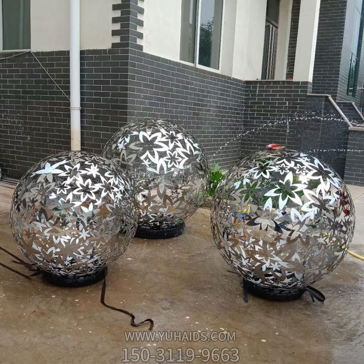 不锈钢镂空户外园林摆件圆球博鱼网页版