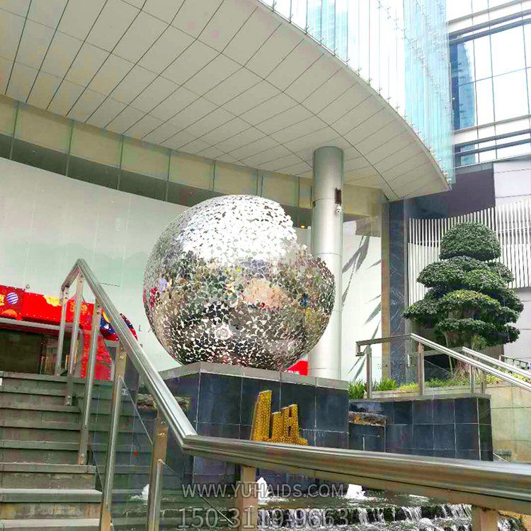 不锈钢抛光镂空景观球商场户外大型博鱼网页版