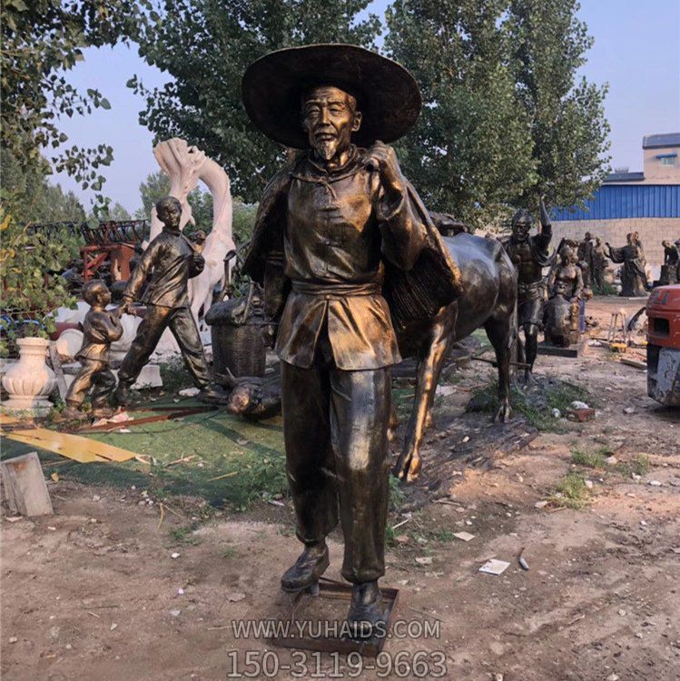 民俗落日而归玻璃钢仿铜人物博鱼网页版