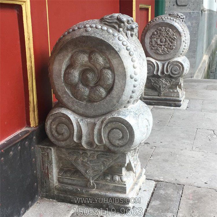 庭院门口大理石浮雕门墩抱鼓石博鱼网页版