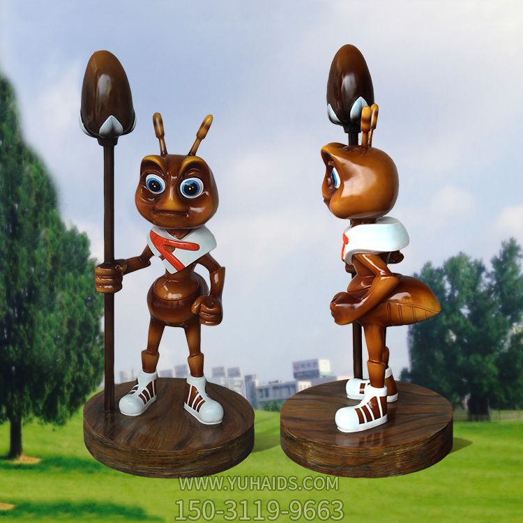 游乐园摆放卡通蚂蚁卫士玻璃钢蚂蚁博鱼网页版