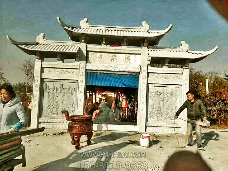 板桥寺院大理石浮雕牌坊博鱼网页版