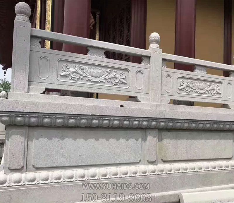 寺院花岗岩雕刻镂空莲花栏杆博鱼网页版