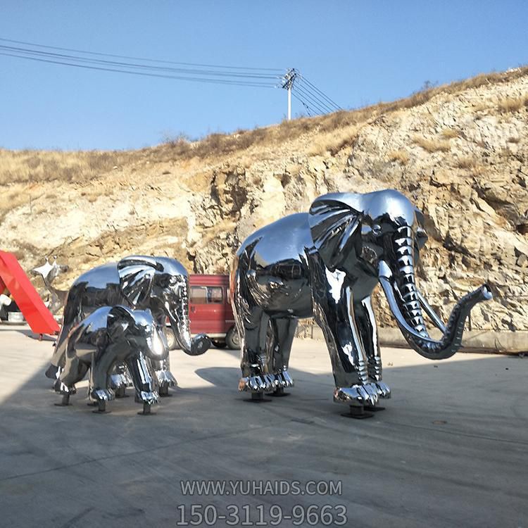 不锈钢镜面户外园林景观大象博鱼网页版