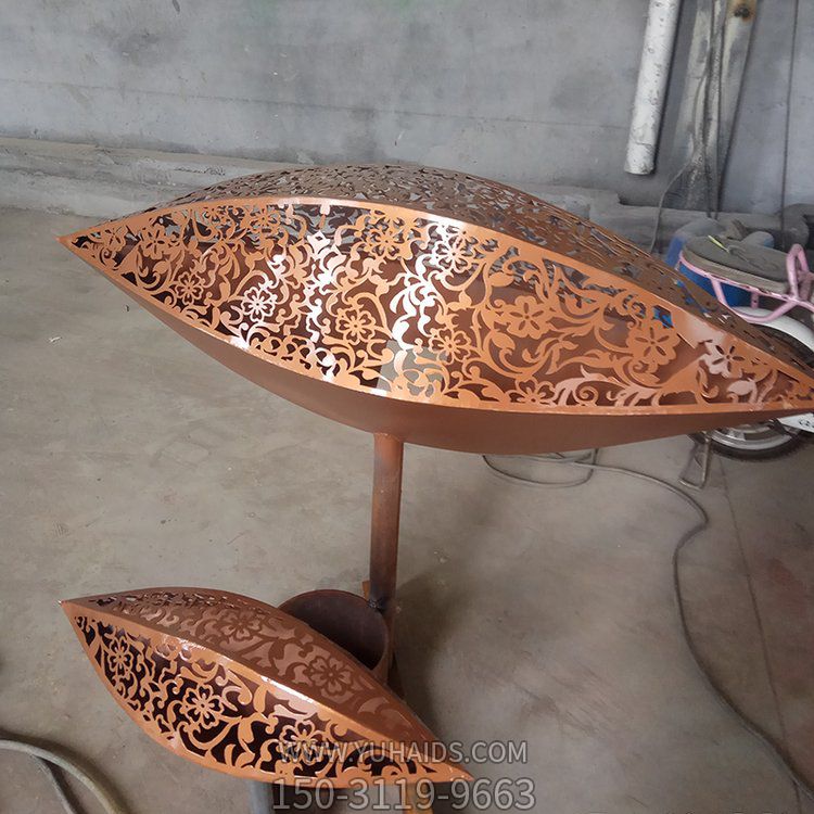 抽象园林动物景观不锈钢镂空创意摆件博鱼网页版