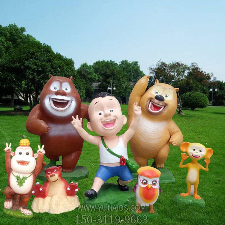 幼儿园装饰玻璃钢熊熊乐园动漫人物博鱼网页版