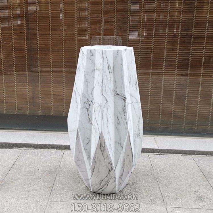 酒店装饰天然大理石雕刻花盆博鱼网页版