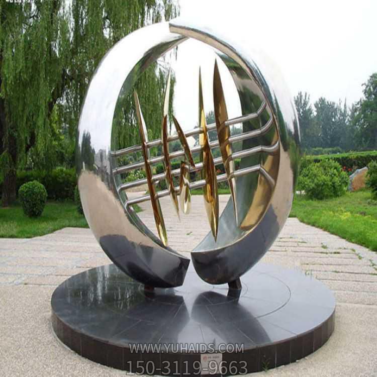 广场摆放不锈钢抽象艺术造型博鱼网页版