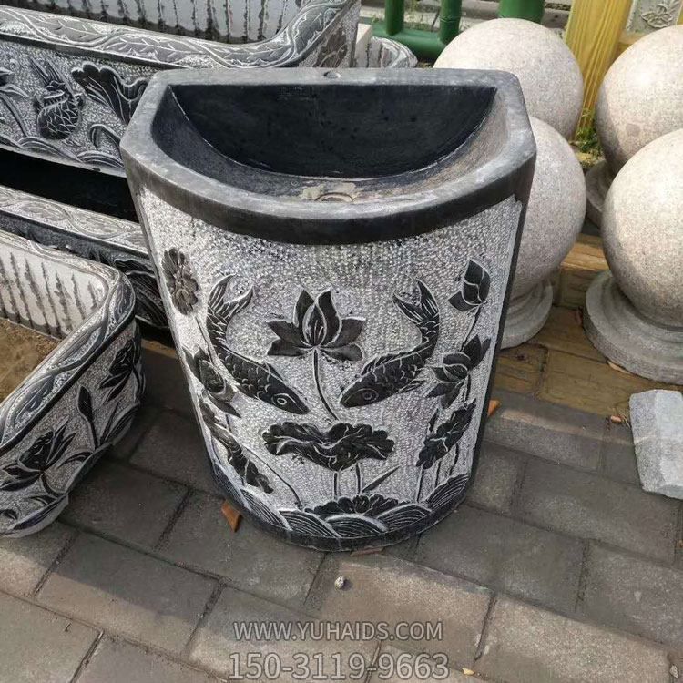 园林大型青石石雕户外园林景观鱼缸塑博鱼网页版