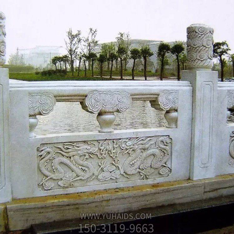 公园河道大理石雕刻防护栏杆博鱼网页版