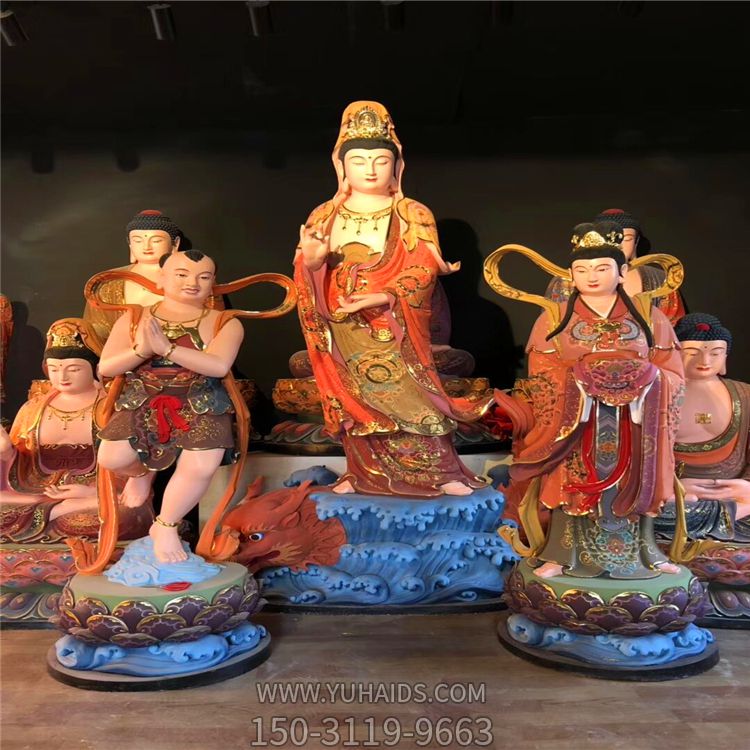 景区寺庙玻璃钢彩绘观音博鱼网页版